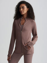 Load image into Gallery viewer, Varley Hayden Zip-Through Midlayer in Deep Taupe
