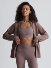 Load image into Gallery viewer, Varley Hayden Zip-Through Midlayer in Deep Taupe
