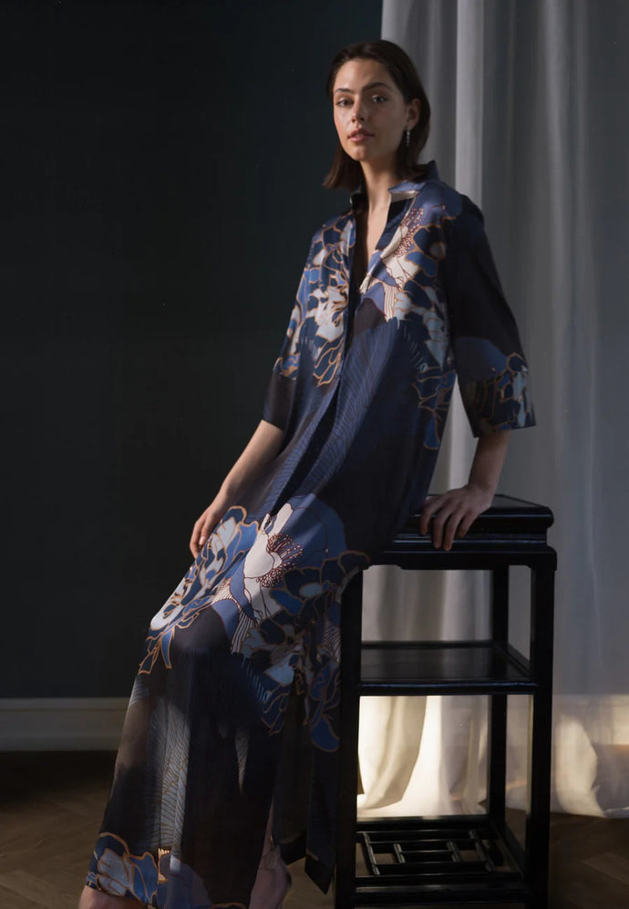 Dea Kudibal Helga Kimono Dress in Blue