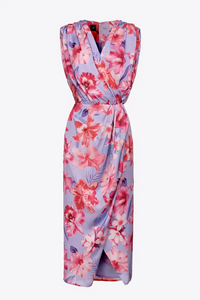 Pinko Flower Print Satin Dress