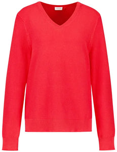 Gerry Weber Long Sleeve Sweater in Red