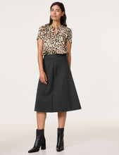 Load image into Gallery viewer, GERRY WEBER Midi Skirt with an Elasticated Waistband in Black
