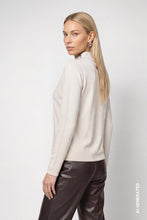 Load image into Gallery viewer, Monari Fine Knitted Jumper with Button Placket in Antique White
