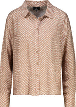 Load image into Gallery viewer, Monari Blouse with Herringbone Pattern in Brown Sugar
