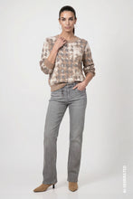 Load image into Gallery viewer, Monari Knitted Jumper with Houndstooth Jacquard Pattern
