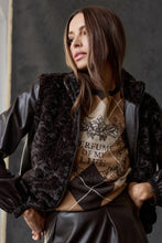 Load image into Gallery viewer, Monari Jacket with Faux Fur in Black Coffee
