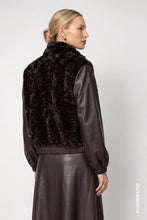 Load image into Gallery viewer, Monari Jacket with Faux Fur in Black Coffee
