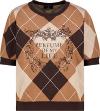 Load image into Gallery viewer, Monari Diamond Patterned Jumper in Black Coffee Pattern
