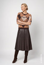 Load image into Gallery viewer, Monari Diamond Patterned Jumper in Black Coffee Pattern
