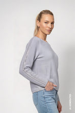 Load image into Gallery viewer, Monari Knitted Jumper with Decorative Accents in Light Grey
