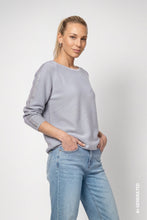 Load image into Gallery viewer, Monari Knitted Jumper with Decorative Accents in Light Grey
