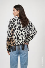 Load image into Gallery viewer, Monari Knitted Fringe Jumper in Dark Grey

