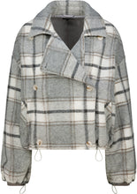 Load image into Gallery viewer, Monari Jacket with a Chequered Pattern in Light Grey
