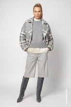 Load image into Gallery viewer, Monari Jacket with a Chequered Pattern in Light Grey

