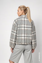 Load image into Gallery viewer, Monari Jacket with a Chequered Pattern in Light Grey
