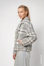 Load image into Gallery viewer, Monari Jacket with a Chequered Pattern in Light Grey
