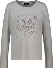 Load image into Gallery viewer, Monari T-Shirt with Decorative Lettering in Light Grey Melange
