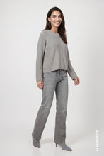 Load image into Gallery viewer, Monari Knitted Jumper with Double Collar in Light Grey
