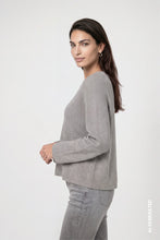 Load image into Gallery viewer, Monari Knitted Jumper with Double Collar in Light Grey
