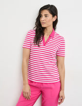 Load image into Gallery viewer, Gerry Weber Polo T-Shirt in Pink Stripe
