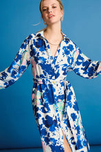 Load image into Gallery viewer, Pom Crane Birds Blue Dress
