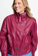 Load image into Gallery viewer, Pom Jenna Jacket in Burgundy Red
