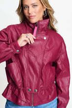 Load image into Gallery viewer, Pom Jenna Jacket in Burgundy Red
