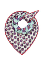 Load image into Gallery viewer, Pom Double Flower Aqua Shawl
