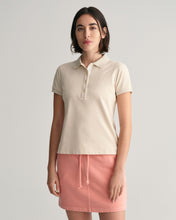 Load image into Gallery viewer, GANT Contrast Collar Pique Polo in Sand
