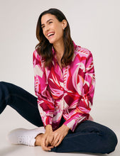 Load image into Gallery viewer, Gerry Weber Satin Blouse with a Floral Print in Pink/Red
