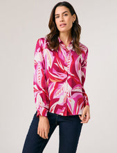 Load image into Gallery viewer, Gerry Weber Satin Blouse with a Floral Print in Pink/Red
