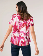 Load image into Gallery viewer, Gerry Weber Leaf Printed Blouse in Red/Pink
