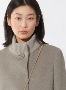 Cinzia Rocca Short Wool Coat in Silver