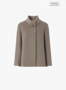 Cinzia Rocca Short Wool Coat in Silver