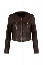 Load image into Gallery viewer, Oakwood Susan Genuine Leather Jacket in Chocolate
