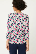 Load image into Gallery viewer, Olsen Shirt with Tunic Neckline in Electric Fuchsia
