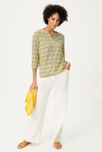 Load image into Gallery viewer, Olsen Blouse with All-Over Design in Golden Yellow
