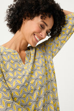 Load image into Gallery viewer, Olsen Blouse with All-Over Design in Golden Yellow
