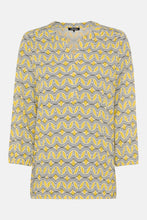 Load image into Gallery viewer, Olsen Blouse with All-Over Design in Golden Yellow
