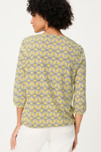 Load image into Gallery viewer, Olsen Blouse with All-Over Design in Golden Yellow
