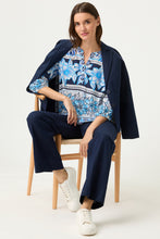 Load image into Gallery viewer, Olsen Shirt with Tunic Neckline in Bay Blue
