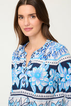 Load image into Gallery viewer, Olsen Shirt with Tunic Neckline in Bay Blue
