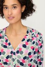 Load image into Gallery viewer, Olsen Shirt with Tunic Neckline in Electric Fuchsia
