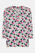 Load image into Gallery viewer, Olsen Shirt with Tunic Neckline in Electric Fuchsia
