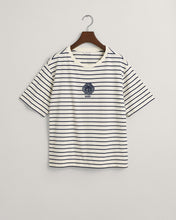 Load image into Gallery viewer, GANT Striped Monogram T-Shirt
