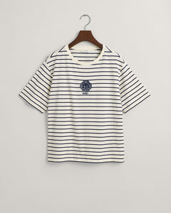 GANT Striped Monogram T-Shirt