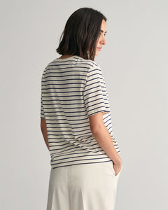 GANT Striped Monogram T-Shirt