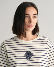 Load image into Gallery viewer, GANT Striped Monogram T-Shirt
