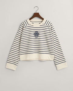 GANT Striped Monogram C-Neck Sweater