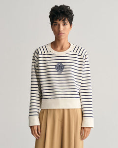 GANT Striped Monogram C-Neck Sweater